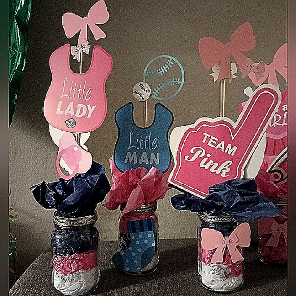 GIRL/BOY Gender Reveal Custom 3D Centerpieces